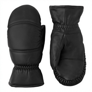 Mazafy High Quality Full Finger Leather <b>Gloves</b> Unisex Lightweight Breathable Hand Protective Polyester Lining Plain Winter - Product Image 2