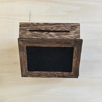 Boîte de vote de suggestion de verrouillage en bois massif avec tableau noir et serrure
