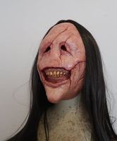 Masque d'Halloween Effrayant en Silicone Personnalisé, Masque Facial Plissé Vieil Homme en Latex, Accessoire de Fête Cosplay, Monstre Vampire pour Halloween
