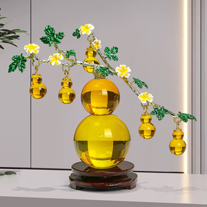 Ornement en forme de gourde en cristal, sphère d'améthyste violette, design floral, décoration de la maison, cadeau - Product Image 3