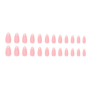 Uñas Postizas Francesas Almendradas con Borde <span class=keywords><strong>Dorado</strong></span>, Patrones Especiales para Mayoristas, Suministros para Uñas, Productos de Belleza Profesionales, Reutilizables - Product Image 3