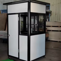 TOPPRE Portable Studio Booth Parking Café Booth Kiosque Mobile Conteneur Cabine Ticket Shop Sécurité Maison Boîte Garde Vente Stand