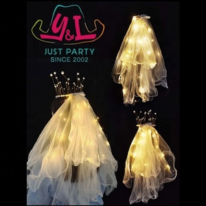 Diadema <span class=keywords><strong>de</strong></span> Hilo Suave con Luces <span class=keywords><strong>de</strong></span> Colores, Velo Luminoso <span class=keywords><strong>para</strong></span> <span class=keywords><strong>Despedida</strong></span> <span class=keywords><strong>de</strong></span> <span class=keywords><strong>Soltera</strong></span>, Día <span class=keywords><strong>de</strong></span> San Valentín, Accesorios <span class=keywords><strong>para</strong></span> Fiestas <span class=keywords><strong>de</strong></span> Futura Novia - Product Image 2