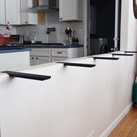 Support de comptoir en acier massif en forme de L, robuste et personnalisé, pour îlot de cuisine en granit – Vente en gros