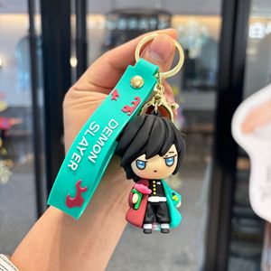 Porte-clés en plastique Demon Slayer (Kimetsu no Yaiba) transfrontalier, figurine You Beans, pendentif pour sac à dos, mignon Charcoal Lang, petits cadeaux - Product Image 5