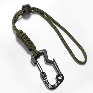 Nouveau design Mousqueton tactique d'extérieur pour <span class=keywords><strong>sac</strong></span> <span class=keywords><strong>à</strong></span> <span class=keywords><strong>dos</strong></span>, clip de paracorde d'urgence pour camping, porte-clés, corde anti-perte, nœud diamant B200 - Product Image 4