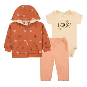 Conjuntos de Ropa de 3 Piezas para Bebés, Sudadera con Capucha de Algodón con Cierre de Cremallera, Mameluco de Manga Larga, 6-24 Meses - Product Image 3