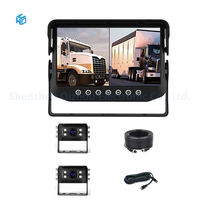 7 pouces AHD voiture moniteur étanche IP68 CCTV affichage 2 canaux écran partagé pour voitures camions pelles caméra de recul caractéristique