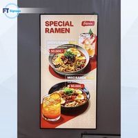 Boîte publicitaire LED personnalisée pour menu de restaurant, affiche ultra-lumineuse en aluminium, signalétique lumineuse A1-A4