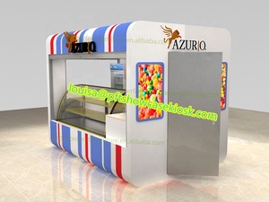 Quiosco de comida de madera para centro comercial, carrito de caramelo usado para algodón, a la venta - Product Image 2