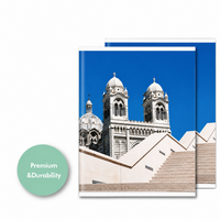 Carnet de notes A5 personnalisé avec logo, couverture en papier blanc, reliure agrafée, impression UV, impression CMJN, carnet de notes avec reliure agrafée