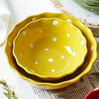 Bol de service en porcelaine de cuisine, vaisselle colorée pour les fêtes, ustensiles de cuisson personnalisés, ramequins, bols à soupe et à salade, bols ronds en céramique