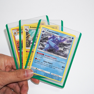 Tùy chỉnh mà<span class=keywords><strong>u</strong></span> Side 3x4 rõ ràng bóng rổ bóng chày thể thao kinh doanh thẻ bảo vệ chủ sở hữ<span class=keywords><strong>u</strong></span> Saver tay áo 35pt Top loader Top lật - Product Image 5