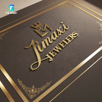 Logo Toko Akrilik 3D untuk Dinding Kantor, Lobi, Resepsi, Perusahaan, Bisnis, Tanda Kustom, Signage Luar Ruangan, Huruf Stainless Steel, Papan Nama