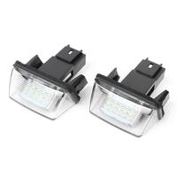 Lampes de plaque d'immatriculation LED pour voiture, éclairage de plaque d'immatriculation, lampes de plaque d'immatriculation pour Citroën C3-C5 Peugeot 206/207/307/308/406/407