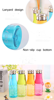 Bouteille d'eau de sport sans BPA, bon marché, avec logo personnalisé, en plastique, à boire directement, avec couvercle, pour la course à pied, pour enfants