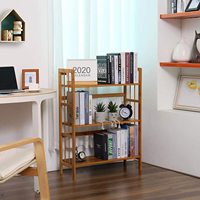 Estantería de madera de bambú de 4 niveles, estantería de pie, para sala de estar, baño, cocina, hogar, Natural