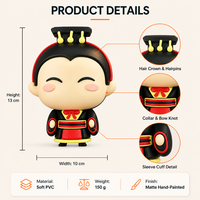 Figurines en PVC souple ODM : Couronne Hanfu, Personnage Officiel Ancien en Vinyle pour Magasin de Cadeaux