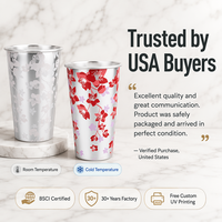 Vaso de Aluminio de 16 oz con Logotipo Personalizado, Cambia de Color con el Frío, Taza Mágica Promocional de Metal, Regalo Personalizado con Marca