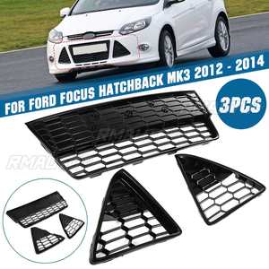 Honeycomb <b>Mesh</b> Front Bumper Grille + Front Fog Lamp Grille <b>for</b> Ford Focus MK3 2012-2014 Racing <b>Grills</b> Fog Light <b>Grill</b> Grille - Product Image 1