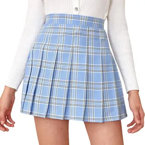 2023 Новая мода Удобная 100% полиэстер вечерняя Свадебная школьная форма стильная клетчатая юбка пикантные Короткие мини-юбки для девочек