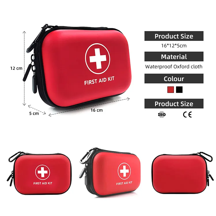 Kit de primeiros socorros médico ao ar livre para crianças, kit de primeiros socorros eva à prova d'água para caminhadas com bolsas e bolsas, suprimentos para uso doméstico