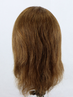 Tête d'entraînement réaliste pour barbier avec barbe, 100% cheveux humains pour la pratique de la coupe, du rasage et du coiffage masculin