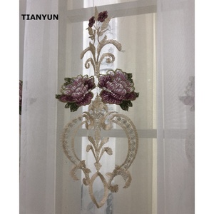 Décoration d'intérieur, rideau en voile semi-transparent <span class=keywords><strong>à</strong></span> fleurs brodées tissées pour la maison - Product Image 6