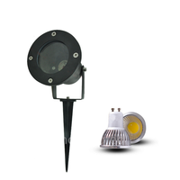 Outdoor IP65 220V 110v LED Garden Spike Light GU10 MR16 Bulb Spotlight Aluminum Body for Landscape and Lawn Lighting