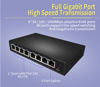 Commutateur PoE passif non géré 8 ports Gigabit 24V 48V pour VoIP, WAP, antenne et routeur Wi-Fi - Vente en gros usine