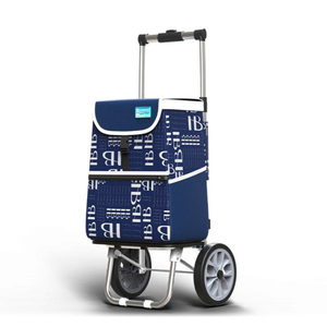 Chariot pliable, sac de courses pliable pour supermarché, chariot de courses portable avec roues - Product Image 1