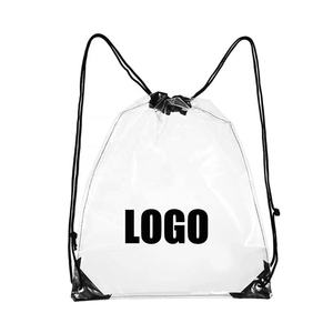 לוגו מותאם אישית פלסטיק ברור לצייר מחרוזת שקיות ספורט שחייה חוף כושר עמיד למים rucksack <span class=keywords><strong>pvc</strong></span> - Product Image 1