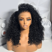 Perruque frontale en dentelle 13x4 à ondulations profondes, densité 300%, effet vague d'eau, pré-épilée, avec ligne de cheveux naturelle, en cheveux humains, vente en gros