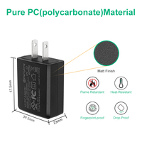 LOGO OEM chargeur de USB-A 5V 1A 2A 3A US JP plug UL 60601-1 chargeur adaptateur de qualité médicale