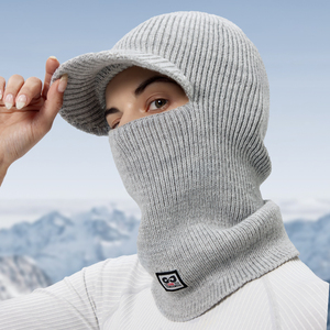 Golovejoy Dmz111 Thiết Kế Tùy Chỉnh Trượt Tuyết Mặt Nạ Ngoài Trời Mặt Đen Jacquard Logo Vải Một Lỗ Dệt Kim Balaclava Tùy Chỉnh Trượt Tuyết Mặt Nạ - Product Image 6