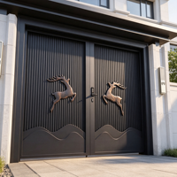Portail d'entrée de villa en aluminium cintrée sur mesure 6063-T5, sans rouille