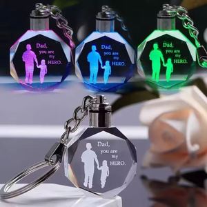Factory <b>Cheap</b> Wholesale Blank <b>Crystal</b> Glass Keychains Custom 3d Laser Engraving Car Logo <b>Crystal</b> Led Key Chain - Product Image 4