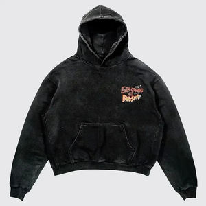 <span class=keywords><strong>Felpa</strong></span> Oversize <span class=keywords><strong>con</strong></span> <span class=keywords><strong>Cappuccio</strong></span> Completamente Personalizzabile, Design <span class=keywords><strong>con</strong></span> <span class=keywords><strong>Teschio</strong></span> in Fiamme e Stampa di Lettere, Stile Streetwear, Lavaggio Acido, Stampa Digitale - Product Image 6