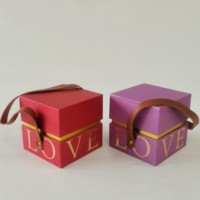 Vente en gros de boîtes à cupcakes en carton de luxe personnalisées Boîtes rigides Emballage de bonbons Cadeau de faveur de mariage