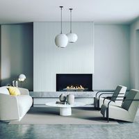 Cheminée électrique 760mm Cheminées à flamme LED modernes de haute qualité pour salon Matériau en acier intérieur approuvé CE