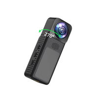 Caméra d'action portable mini Wifi HD 2K avec cordon magnétique, enregistreur vidéo mains libres, objectif rotatif à 270° pour le cyclisme et la moto