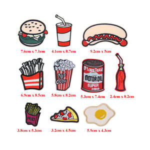 Offre Spéciale Donut Biscuit Biscuits Boissons Chips <span class=keywords><strong>Popcorn</strong></span> Pizza Hamburger Cupcake Gâteau Conception Fer sur Broderie Patchs Alimentaires - Product Image 4