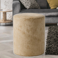 Pouf de salon, table d'appoint flexible, meubles modernes, tabourets en cuir, ottomanes pour le bout du canapé