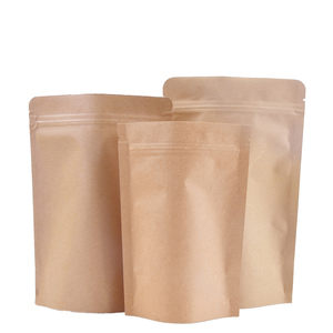 Sacs en papier kraft carrés laminés plats personnalisés à bas prix avec logo - Product Image 3