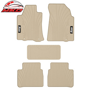 Tapis de sol de voiture en caoutchouc latex beige, sur mesure, 5 pièces, Style IKON, imperméables, adaptés à Nissan Altima 2013-2018 - Product Image 1