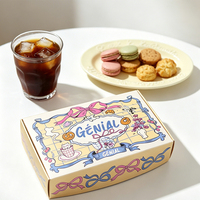 Boîte de pâtisserie rectangulaire en carton pour biscuits, bonbons, gâteaux, pâtisseries, emballage de pizza, logo personnalisé, fabricant en gros