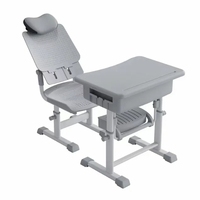Ensemble chaise et bureau ergonomique moderne, durable, écologique, en métal, réglable en hauteur, de haute qualité, pour chambre à coucher, école, étudiant, personnalisable
