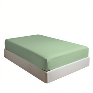 Sábana Ajustable 100% Algodón Verde Alemán para Cama Individual 90x200cm - Product Image 3