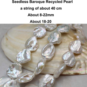 Collar <span class=keywords><strong>de</strong></span> Perlas <span class=keywords><strong>de</strong></span> Agua Dulce Naturales, Estilo Barroco, Nucleadas, Grandes, <span class=keywords><strong>de</strong></span> 18*22mm, Venta al por Mayor - Product Image 4