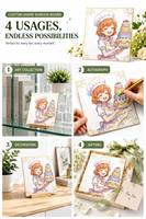 Planche Shikishi Anime Personnalisée avec Art Doré, Décoration de Chambre pour Collection Otaku, Affichage Holographique